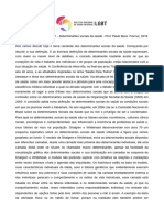 Aula 1 - Determinantes Sociais Da Saúde - Prof. Paulo Buss. Fiocruz, 2018