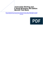 Entrepreneurship Starting and Operating A Small Business 4th Edition Mariotti Test Bank