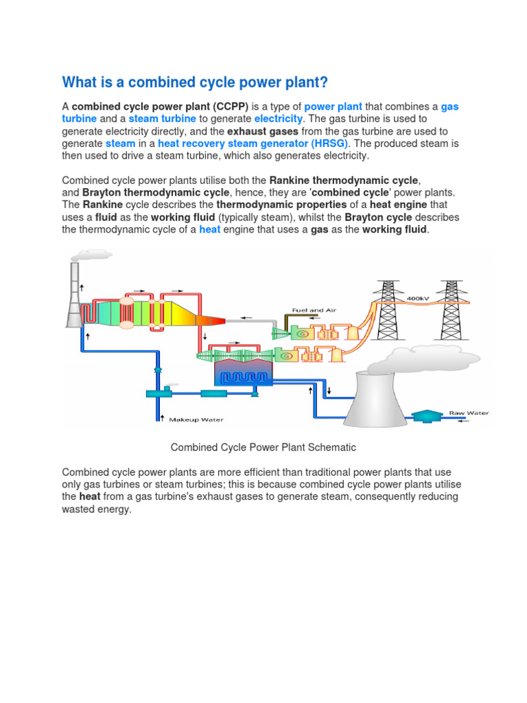 Understanding Combined Cycle Power Plants | PDF | Steam | Power Station