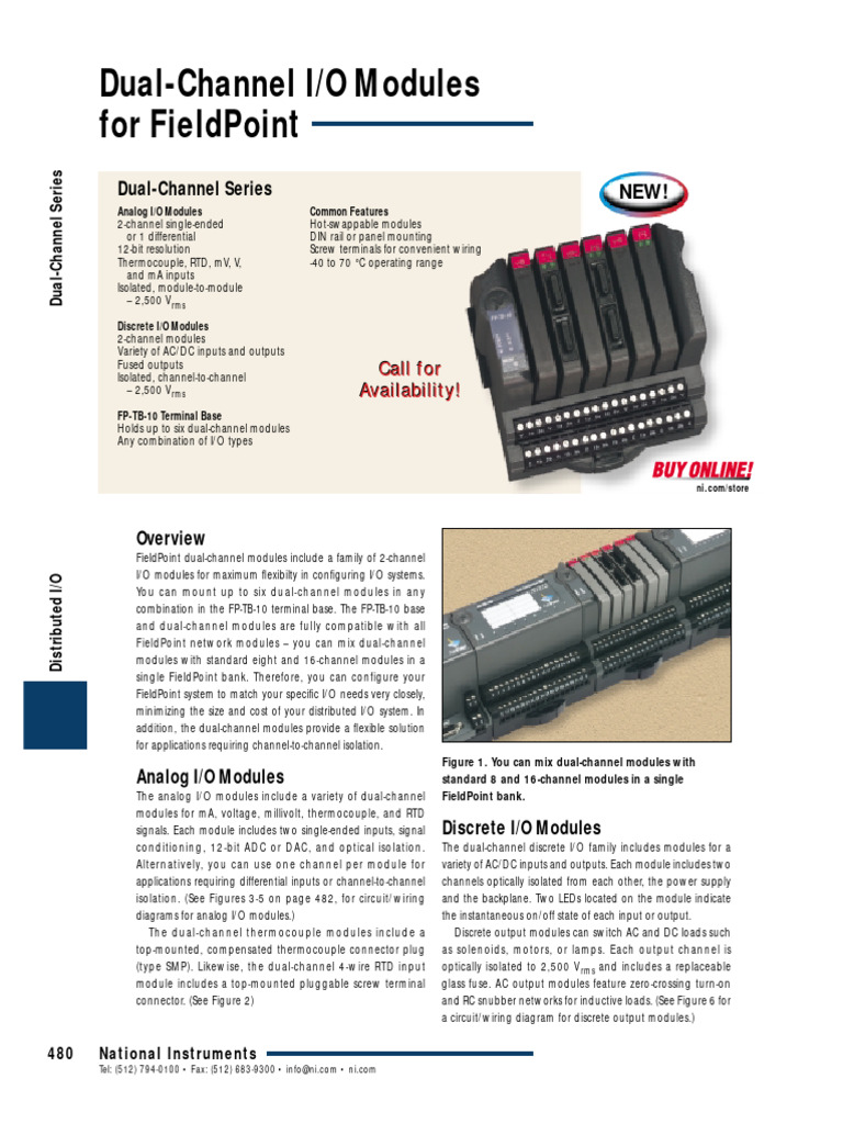 Dual-Channel I/O Modules For Fieldpoint | PDF | Programmable Logic ...