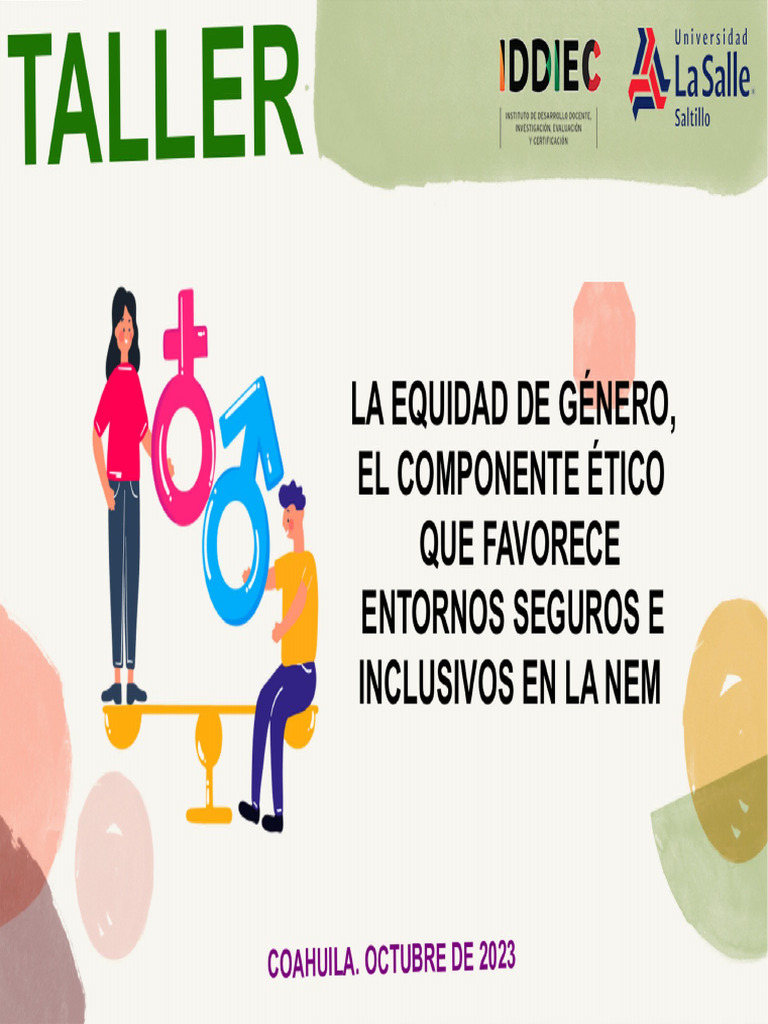 Taller de Equidad de Género en Educación | PDF | La violencia contra ...