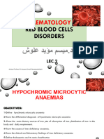 Haematology: Red Blood Cells Disorders