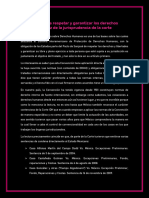 La Obligación de Respetar y Garantizar Los Derechos Humanos A La Luz de La Jurisprudencia de La Corte Interamericana