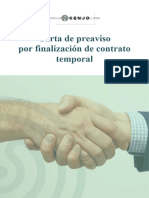 Kenjo - Carta Preaviso Por Finalización de Contrato Temporal