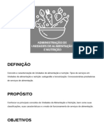 Administração de Unidades de Alimentação e Nutrição