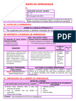 24 Agosto Sesión de Aprendizaje Educacion Fisica