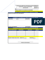 Formato de Registro de Control de Los Procesos, Productos o Servicios Suministrados Externamente