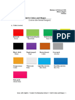 Unit 8. Colors and Shapes (Bintuni, 24 Februari 2021 - Materi Bahasa Inggris Kelas 2abc)