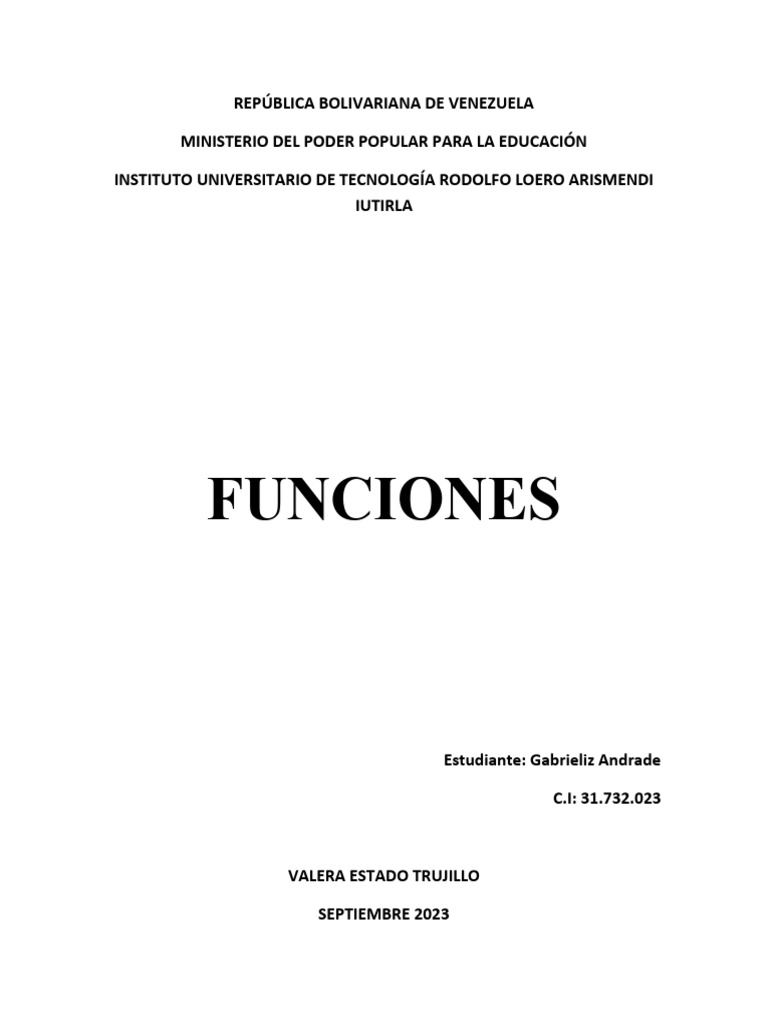 Matemáticas - Funciones | PDF | Función (Matemáticas) | Variable ...