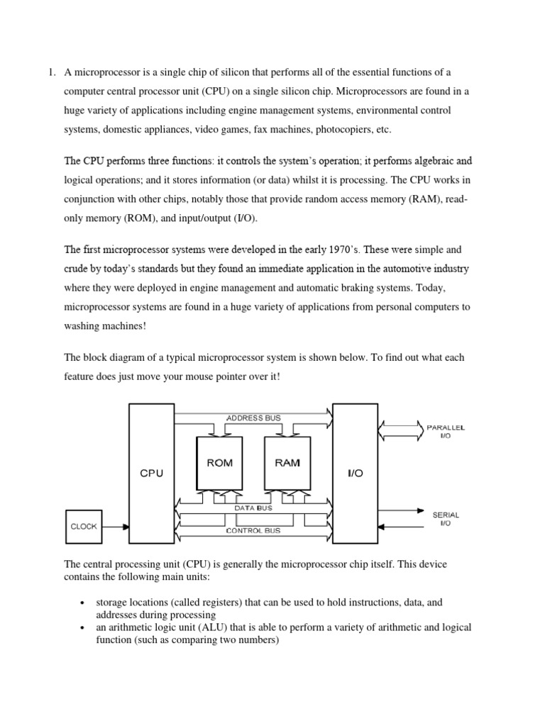 Microcontroller Assignment | PDF | Random Access Memory | Central ...