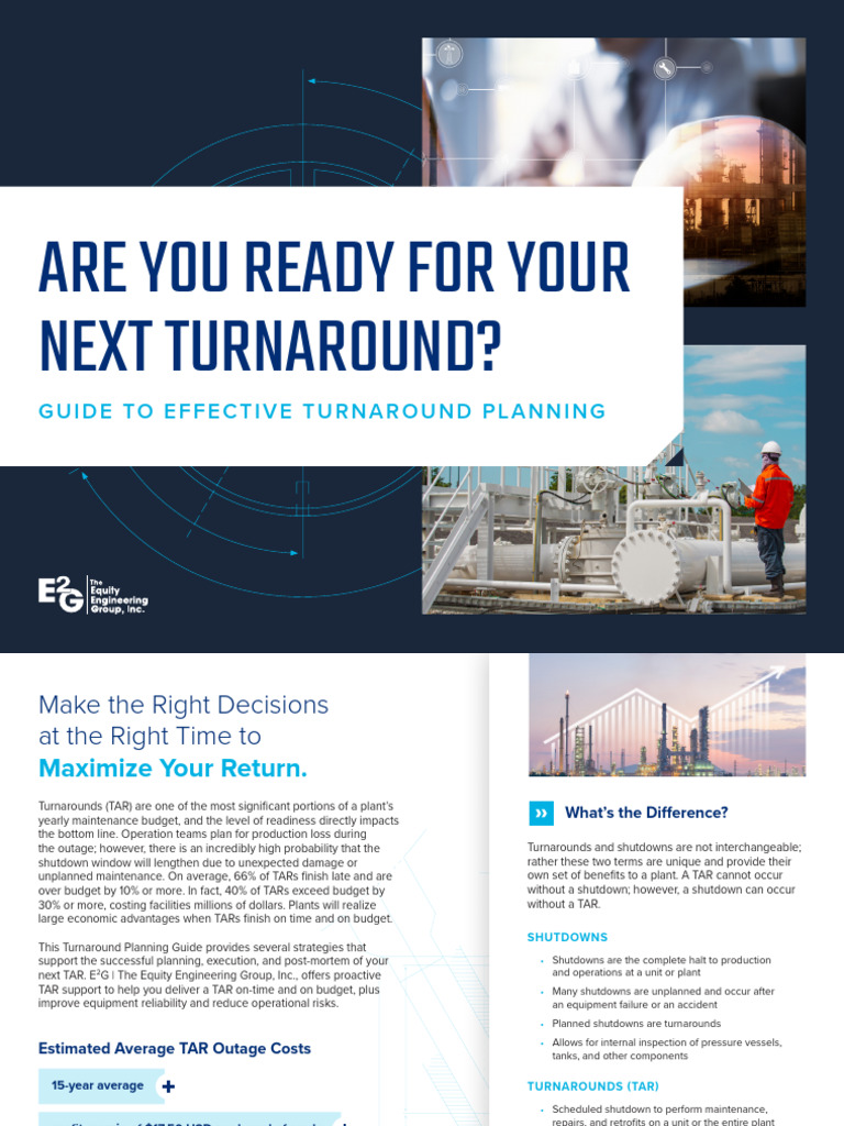 Guide To EffectiveTurnaroundPlanning PDF Reliability Engineering