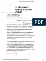 Em Quais Alimentos Encontramos o Ácido Clorogênico