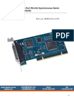 Low Profile 5103 PCI 1-Port RS-232 Synchronous Serial Interface Uses Z85230