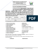 Acta de Conformidad de Bienes de Agua de Mesa