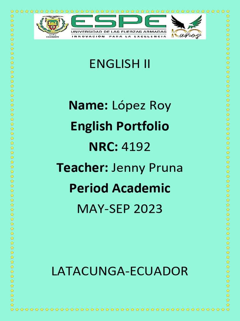 English ii portafolio pdf noun verb