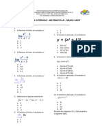 Evaluacion Once Matematicas Iii Periodo