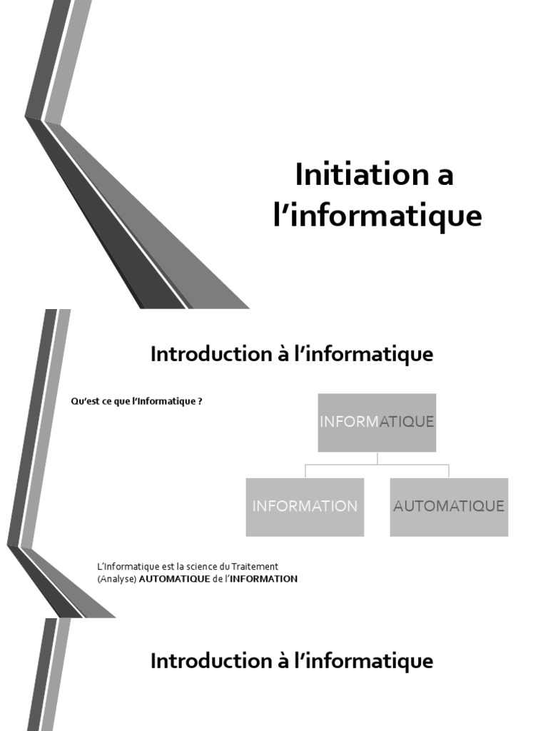 Introduction à l'informatique et ses composants | PDF | Informatique ...