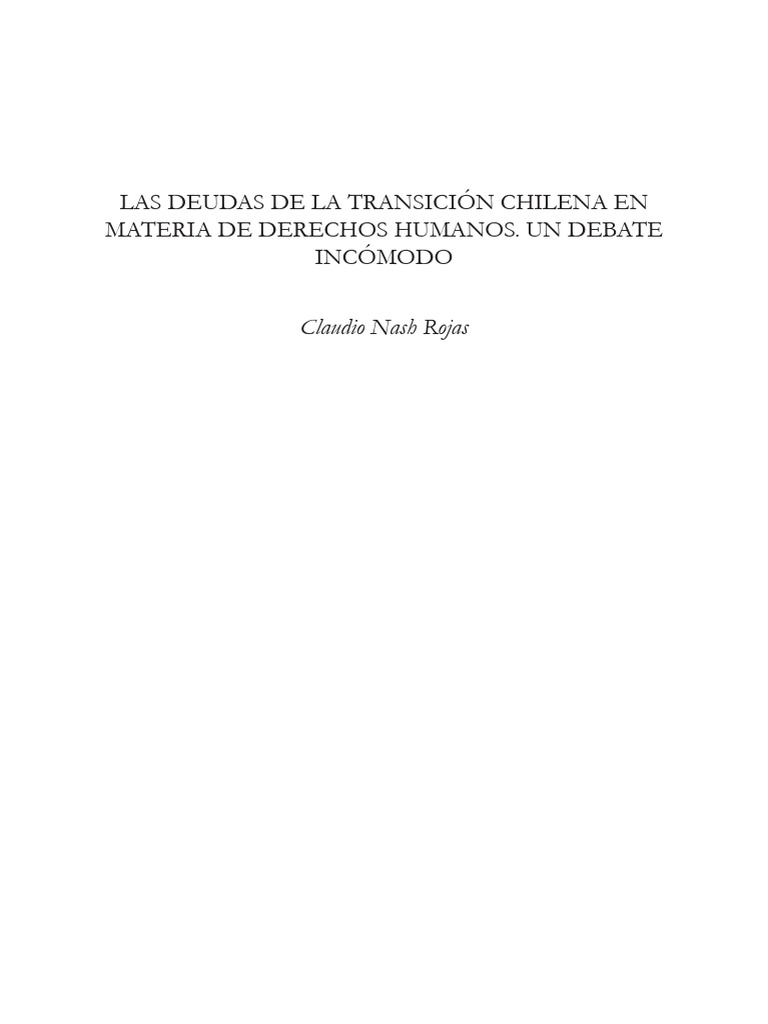 Deudas de Derechos Humanos en Chile | PDF | Democracia | Ideologías ...