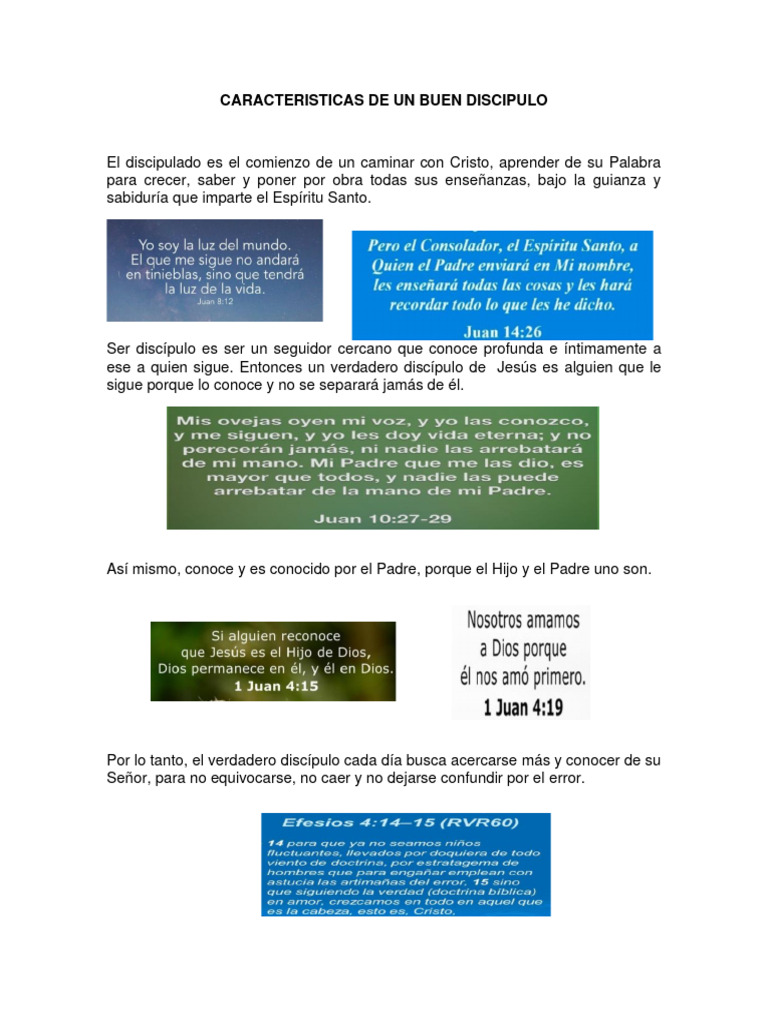 Características Clave de un Discípulo | PDF | Jesús | Amor