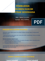 Pembuatan Dokumen Hukum Kontrak Sederhana