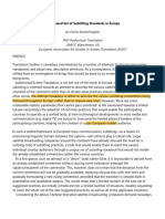 Set of Subtitling Standards in Europe