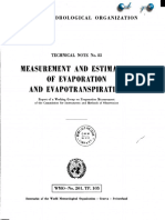 1968 - WMO - GANGOPADHYAYA - Measurement and Estimation of Evaporation and ET - Technical Note n83