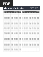 Yearly Prayer Times 2025 - IslamicFinder