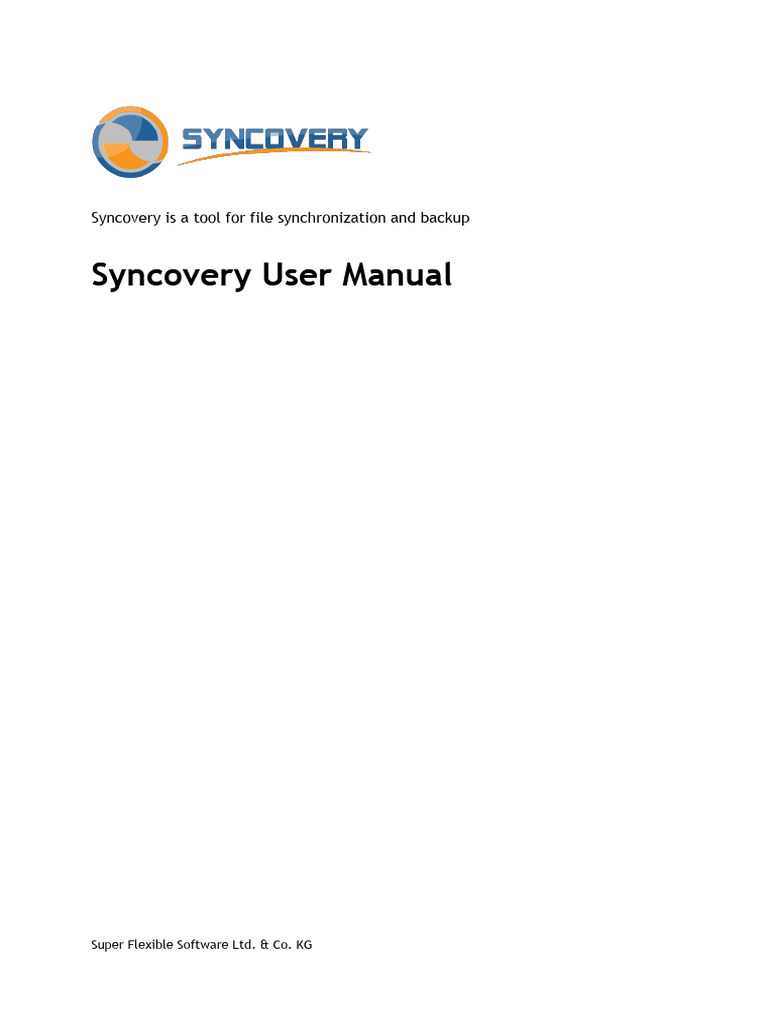 Syncovery User Manual | PDF | Computer File | Installation (Computer ...