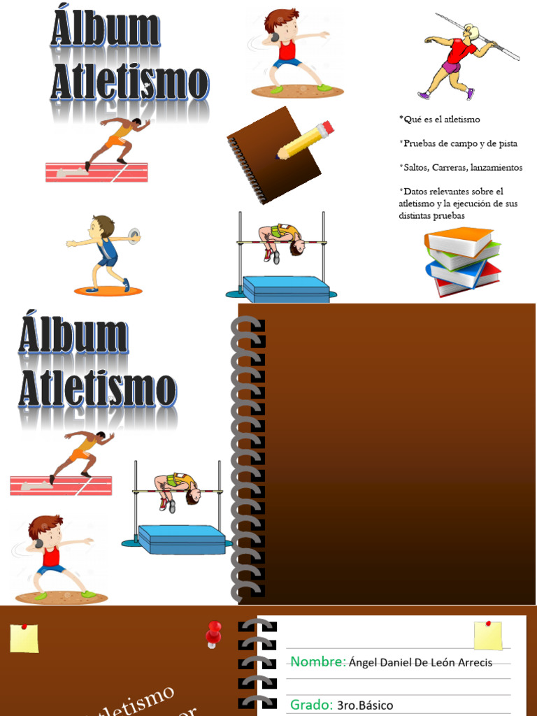 Álbum de Atletismo para Educación Física | PDF | Deporte del atletismo ...