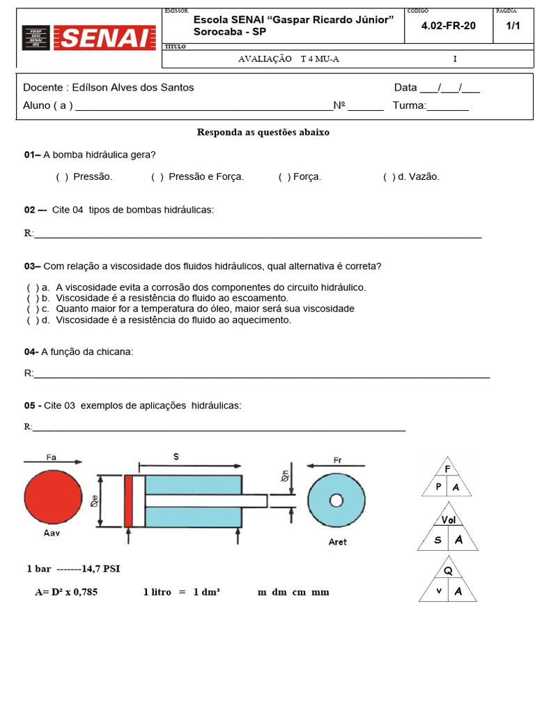 avaHID MU4-A-1 1 Sem-2014 | PDF | Engenharia Química | Mecânica Clássica