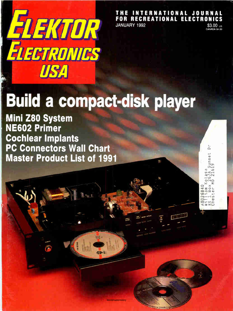 Elektor Electronics Usa 1992 01 Pdf Loudspeaker Electricity