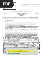 Bricklayer Sample Test Questions | PDF | Masonry | Wall