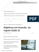 Adjetivos em Francês. As Regras (Lição 2) Autor Francescomquentin