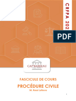 CRFPA 2022 Extrait Fascicule de Cours Proc. Civile 2