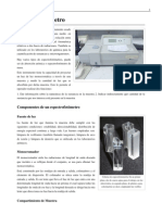 Espectrofotómetro: medición luz