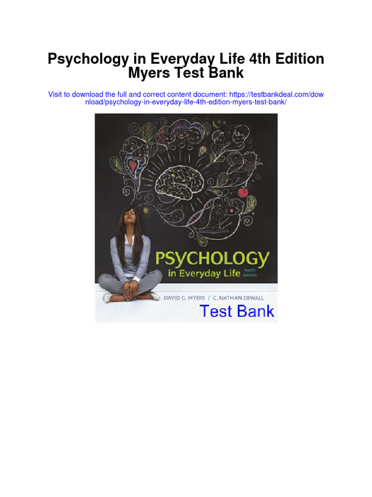 Psychology in Everyday Life 4th Edition Myers Test Bank PDF Wechsler Adult Intelligence
