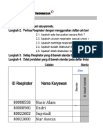 Checklist Respirator