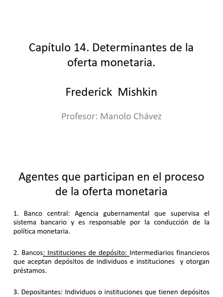Determinantes de la Oferta Monetaria | PDF | Oferta de dinero | Base ...