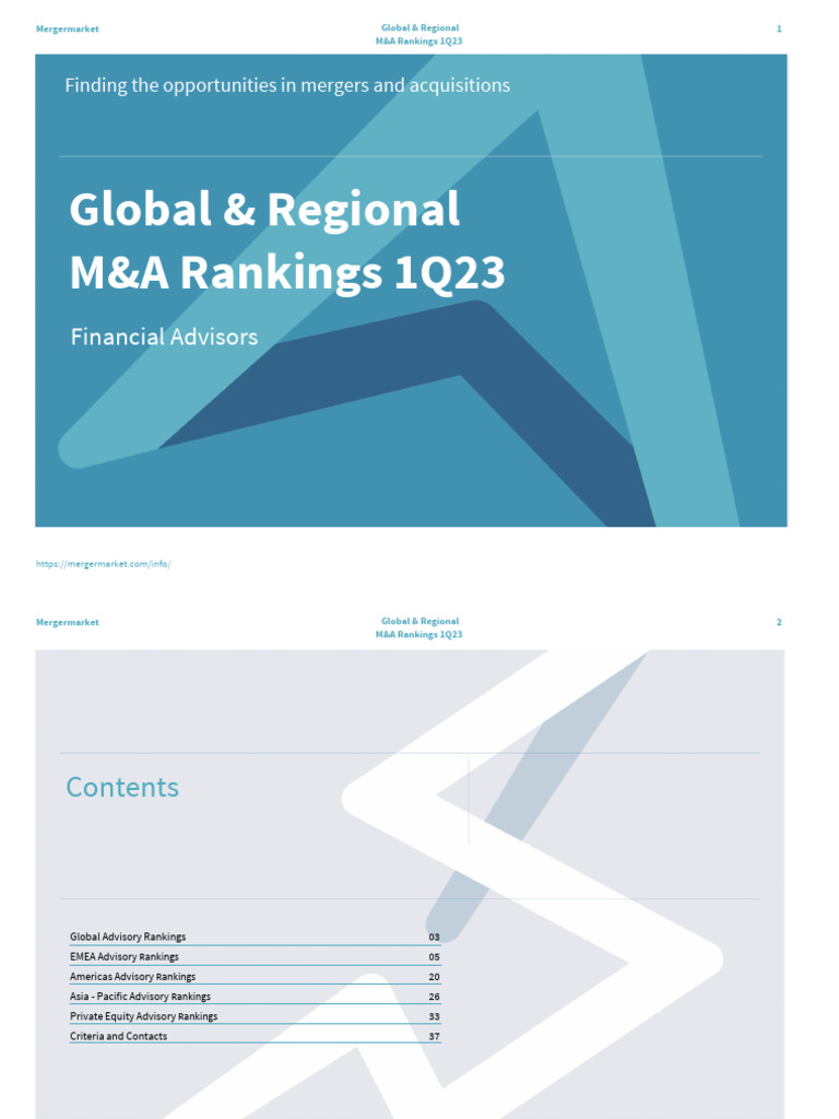 global-and-regional-ma-rankings-1q23-financial-advisors | PDF | Ubs ...