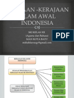 Kerajaan Kerajaan Islam Awal Indonesia