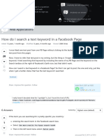 How Do I Search A Text Keyword in A Facebook Page - Web Applications Stack Exchange