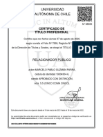 Certificado Titulo Grado