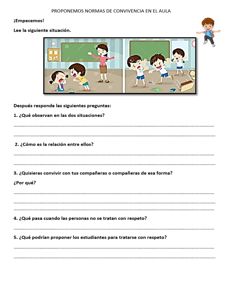 Normas de Convivencia en el Aula | PDF | Aprendizaje