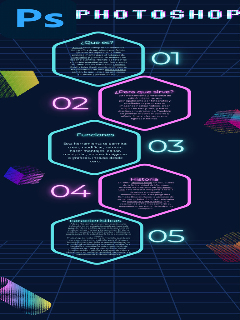 Infografia listado hex gonos retro futurista videojuegos ne n rosa y