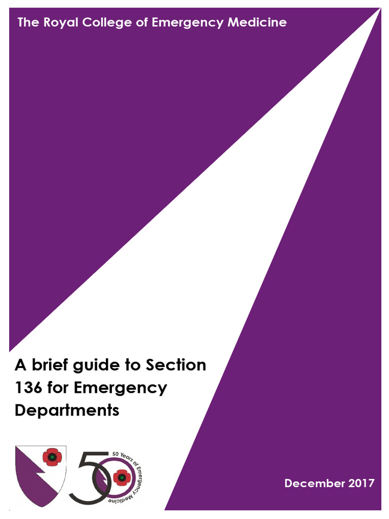 Guide to Section 136 in ED | PDF | Emergency Department | Mental Disorder