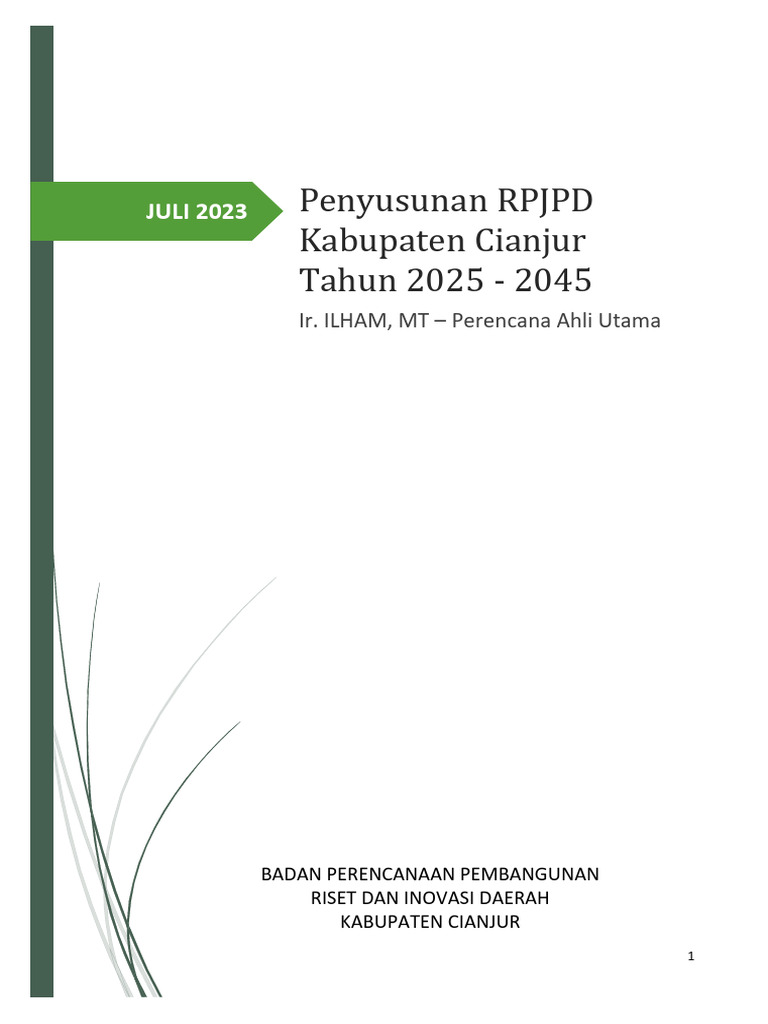 Penyusunan RPJPD Cianjur 2025-2045 | PDF