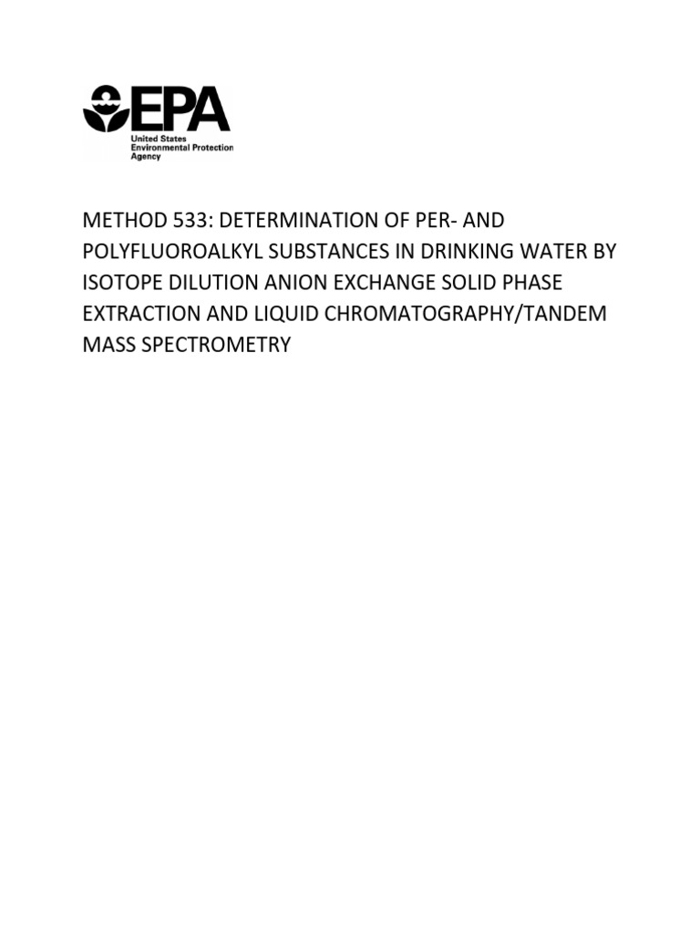 Method 533 815b19020 pdf mass spectrometry chromatography