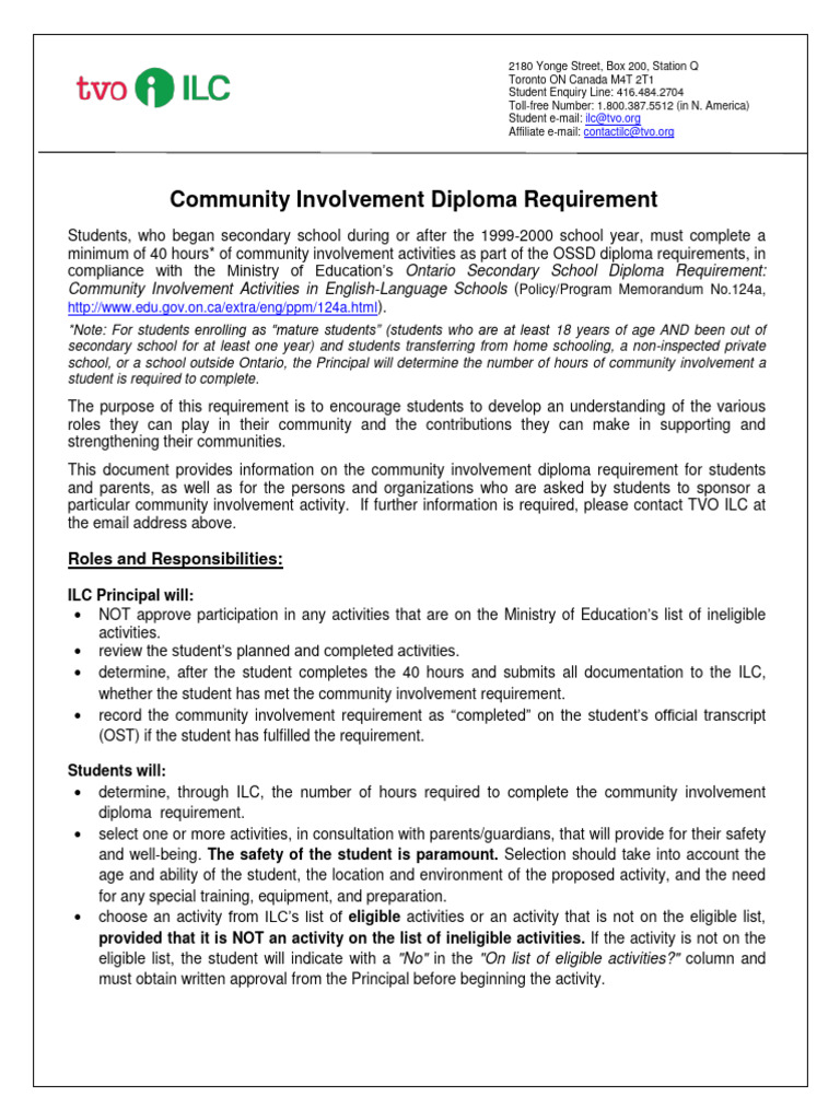 Community Involvement Requirements Guide | PDF
