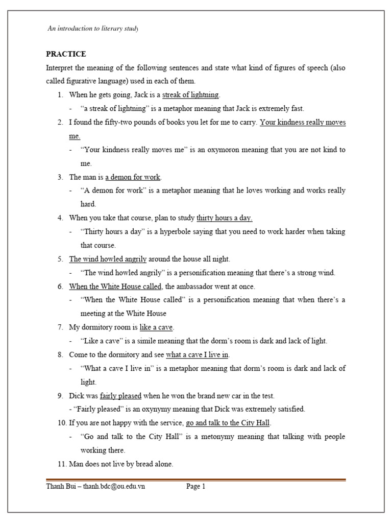 Understanding Figures of Speech | PDF | Metaphor | Rhetorical Techniques