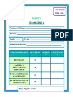 3° - Examen - Trimestre 1 - Mtro-Jose-Luis